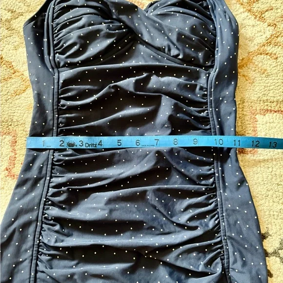 Seafolly Navy white dots retro style Swimsuit size 6 - Picture 14 of 16